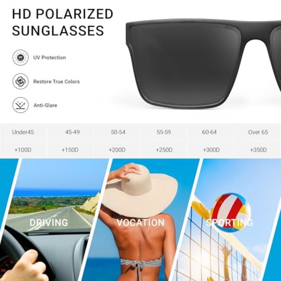 Retro Polarized Square Sunglasses UV400 Protection for Driving Outdoor main image 8